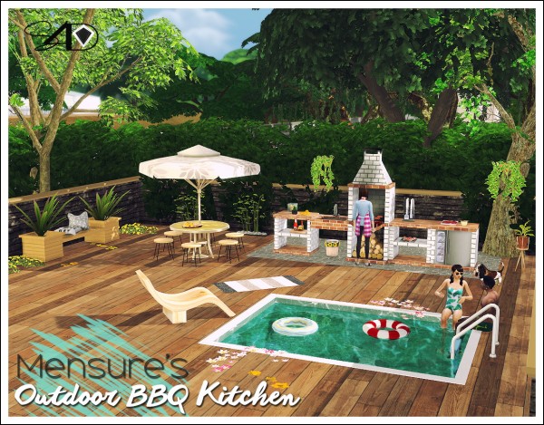  Sims 4 Designs: Mensure BBQ Outdoor Kitchen Set