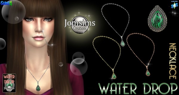  Jom Sims Creations: Water drop collier
