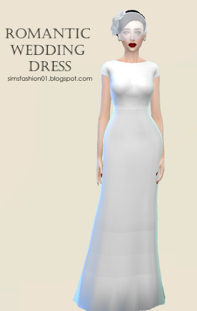  Sims Fashion 01: Romantic Wedding Dress 2