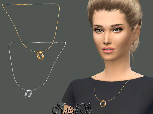  The Sims Resource: Wedding ring on a chain by NataliS