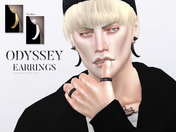  The Sims Resource: Odyssey Earrings by Pralinesims