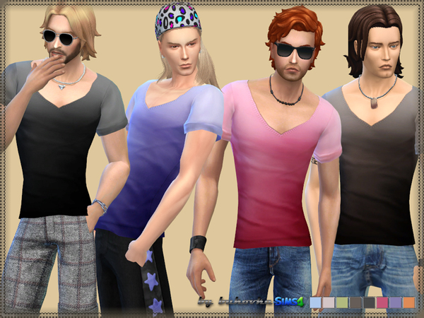  The Sims Resource: T Shirt & Cuffs by bukovka