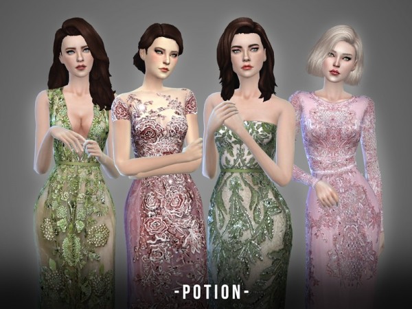  The Sims Resource: Potion   collection dress by April