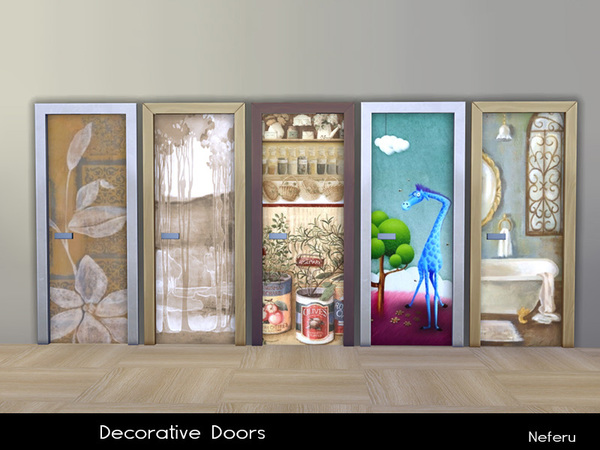  The Sims Resource: Decorative Doors by Neferu
