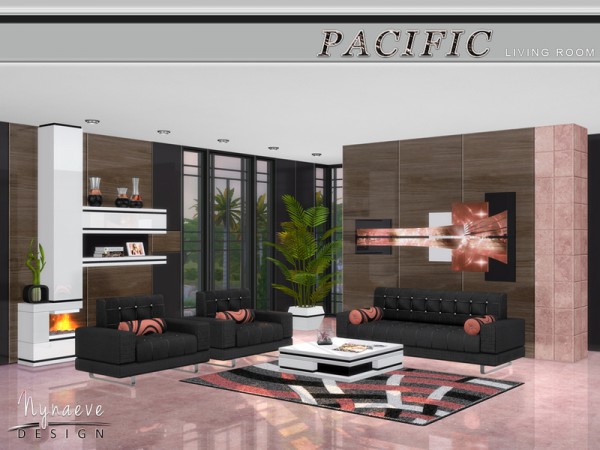  The Sims Resource: Pacific Heights Livingroom by NynaeveDesign