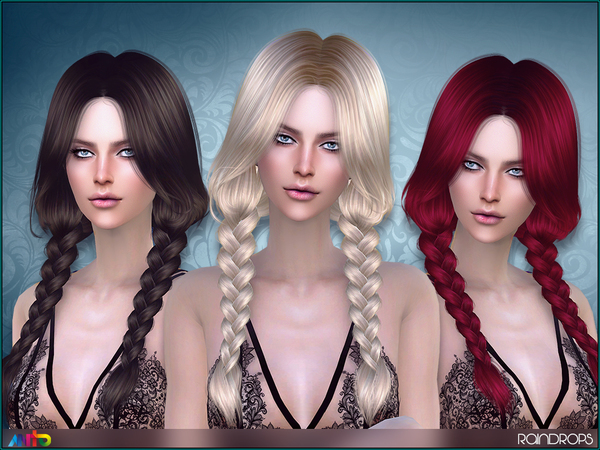  The Sims Resource: Anto   Raindrops Hairstyle
