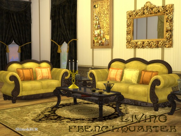  The Sims Resource: French Quarter Livingroom by ShinoKCR