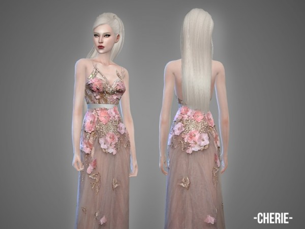  The Sims Resource: Fleur   dress collection by April