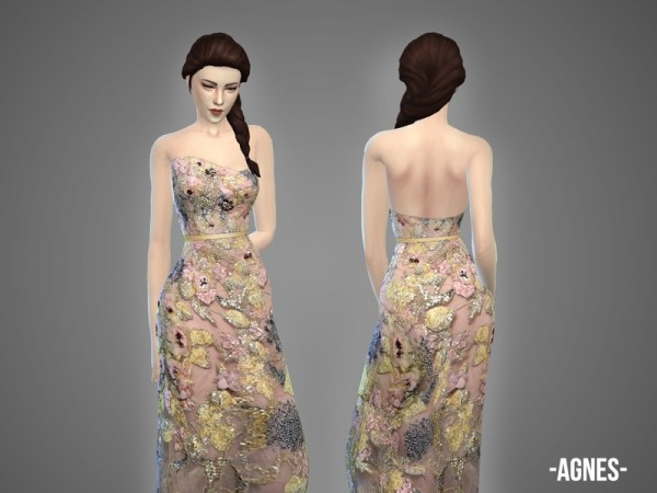  The Sims Resource: Fleur   dress collection by April