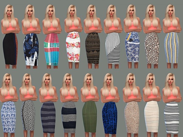  The Sims Resource: Pencil Skirt Set 02 by NataliMayhem