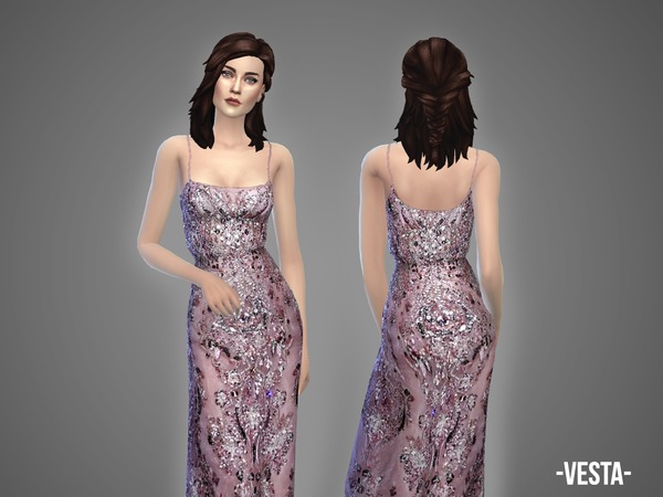  The Sims Resource: Vesta   gown by April