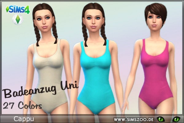  Blackys Sims 4 Zoo: Swimsuit Uni by Cappu