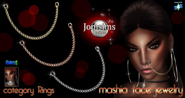  Jom Sims Creations: Mashia face jewelry