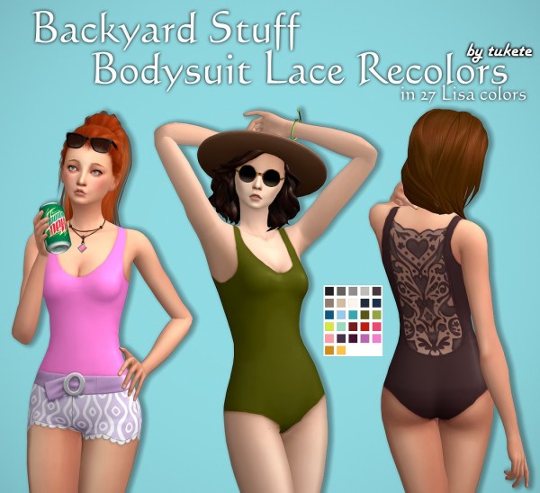  Tukete: Backyard Stuff Bodysuit Lace Recolors