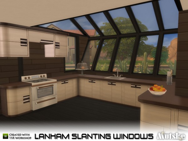  The Sims Resource: Lanham Slanting Windows by mutske