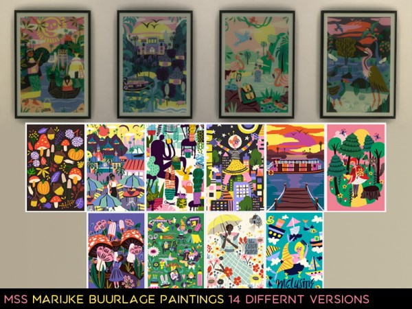  Simsworkshop: Marijke Buurlage paintings by midnightskysims