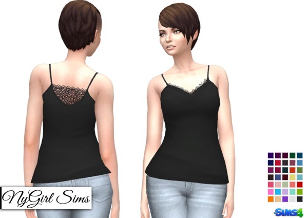  NY Girl Sims: Lace Trimmed Camisole