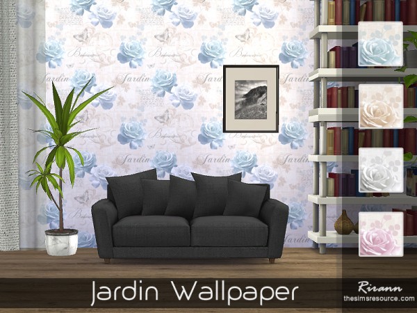  The Sims Resource: Jardin Wallpaper by Rirann