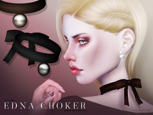  The Sims Resource: Edna Choker by Pralinesims