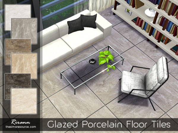  The Sims Resource: Glazed Porcelain Floor Tiles by Rirann