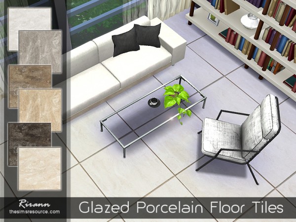  The Sims Resource: Glazed Porcelain Floor Tiles by Rirann