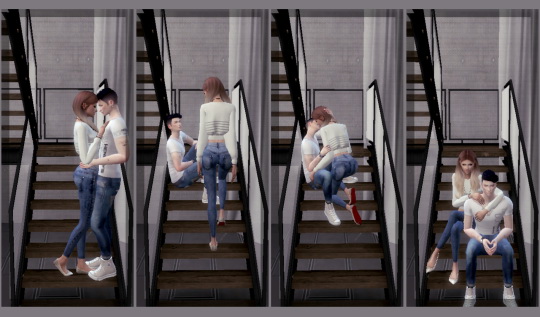 Simsworkshop: Couple Stair Pose Set 1 by ConceptDesign97