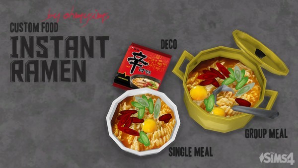  Mod The Sims: Instant Ramen by ohmysims