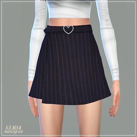  SIMS4 Marigold: Heart Belt Mini Skirt