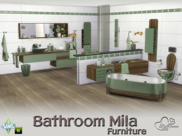  The Sims Resource: Bathroom Mila by BuffSumm