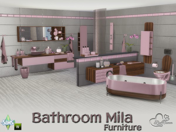  The Sims Resource: Bathroom Mila by BuffSumm