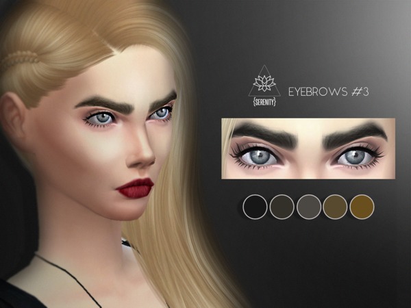  The Sims Resource: Eyebrows 3 by serenity cc