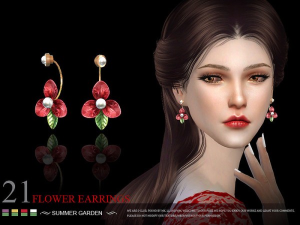  The Sims Resource: Earrings 21 by S Club