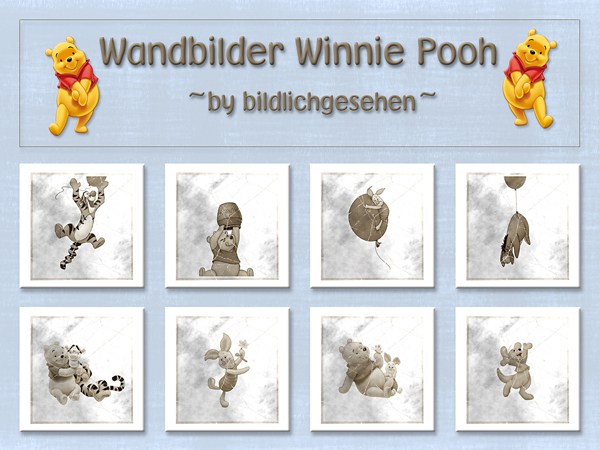  Akisima Sims Blog: Hand paintings „Winnie Pooh“