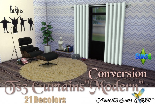  Annett`s Sims 4 Welt: Curtain Modern Converted from TS 3 to TS4