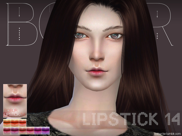  The Sims Resource: Bobur Lipstick N14