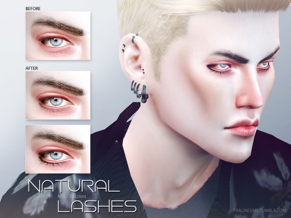 The Sims Resource: Natural Lashes N35 by Pralinesims