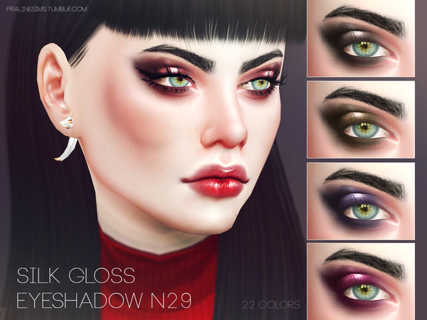  The Sims Resource: Silk Gloss Eyeshadow N29 by Pralinesims