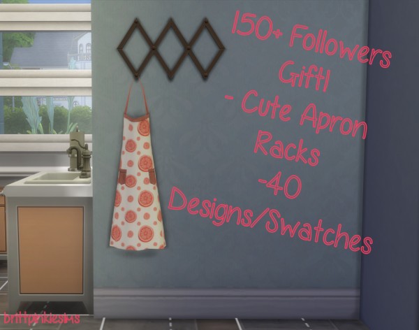  Brittpinkiesims: 150+ Followers Gift: Cute Apron Racks!