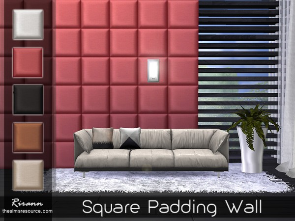  The Sims Resource: Square Padding Wall by Rirann