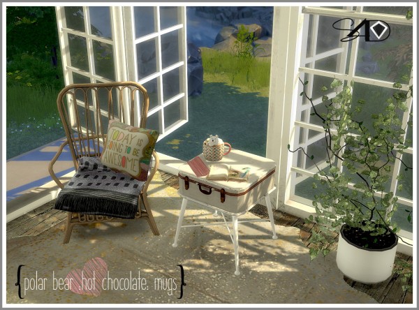  Sims 4 Designs: Polar Bear Hot Chocolate Mugs