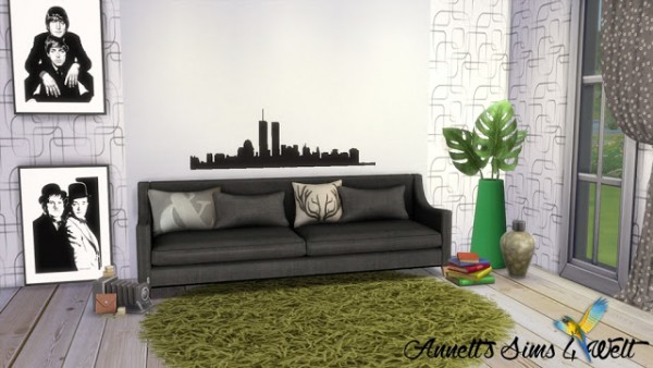  Annett`s Sims 4 Welt: Skyline   City Wall Deco