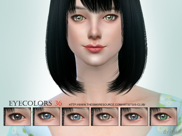  The Sims Resource: Eyecolor 36 by S Club