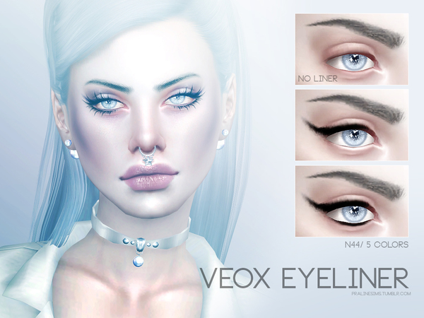  The Sims Resource: Veox Eyeliner N44 by Pralinesims