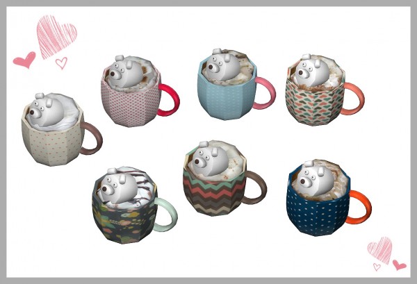  Sims 4 Designs: Polar Bear Hot Chocolate Mugs