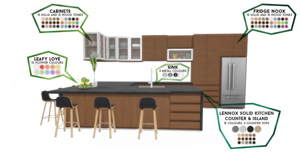  Simsational designs: Lenox kitchen and dining set