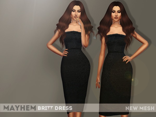  The Sims Resource: Britt Dress by NataliMayhem