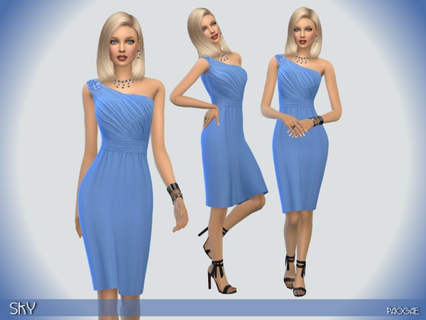  The Sims Resource: Sky dress by Paogae