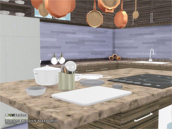  The Sims Resource: Bonjour Kitchen Accessories by ArtVitalex