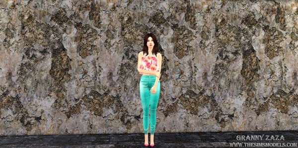  The Sims Models: Stone Walls by Granny Zaza