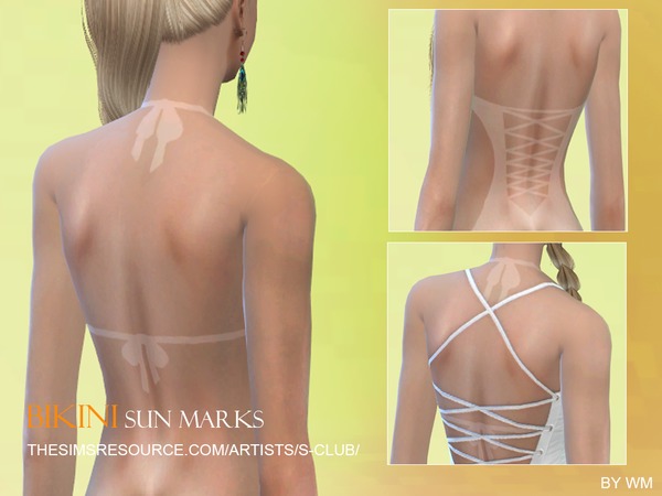  The Sims Resource: Bikini sun marks by S Club